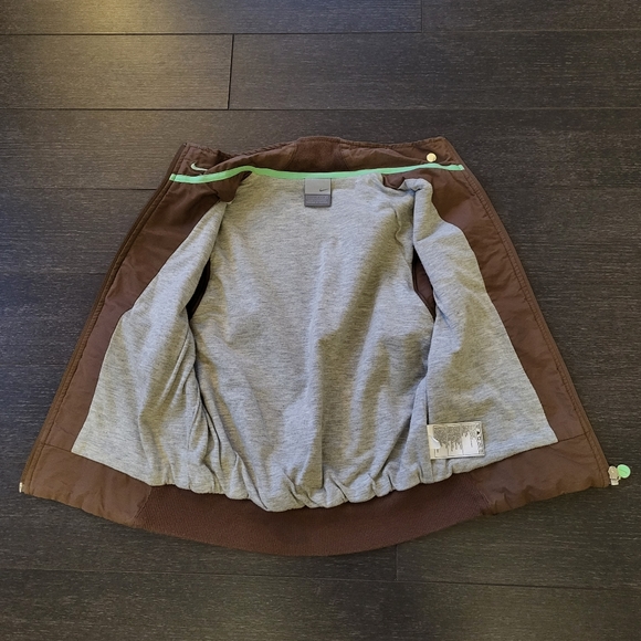 Nike Women Motorcycle Brown Full Zip Two-Way Jacket Vest Top - Picture 14 of 16